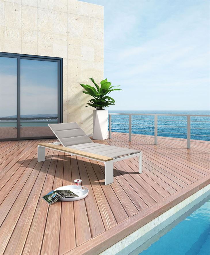 Hotel шиноварӣ ҳавзи Textilene Sun Lounger
